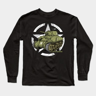 Sherman M4A1 WWII Army Tank History Long Sleeve T-Shirt